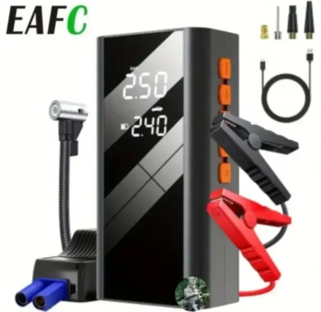 Arrancador Compressor Portátil Multifuncional