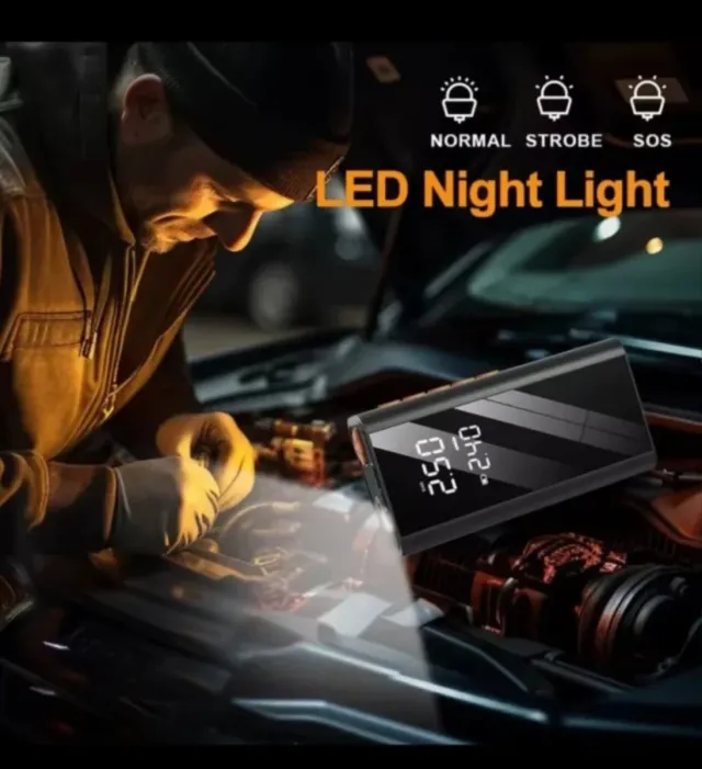 Arrancador Compressor Portátil Multifuncional