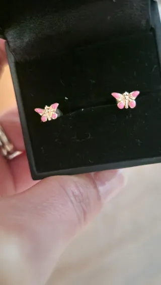 Pendientes Mariposa Oro 10k Rosa
