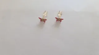 Pendientes Mariposa Oro 10k Rosa