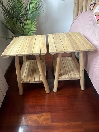 Conjunto 2 Mesitas de Noche Madera