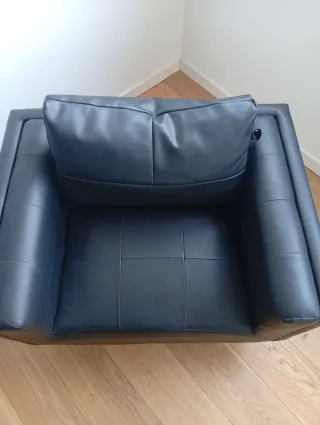 Poltrona pelle nera design