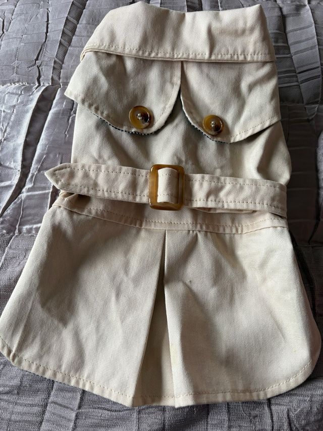 Gabardina per cane beige regolabile