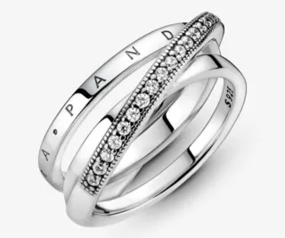 Anillo Pandora Tiara Corazón Plata