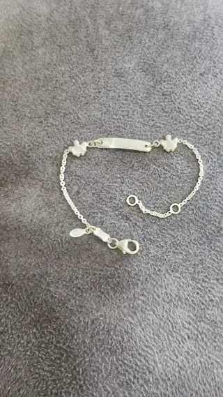 Pulsera bebé oro ley 18 kilates nueva