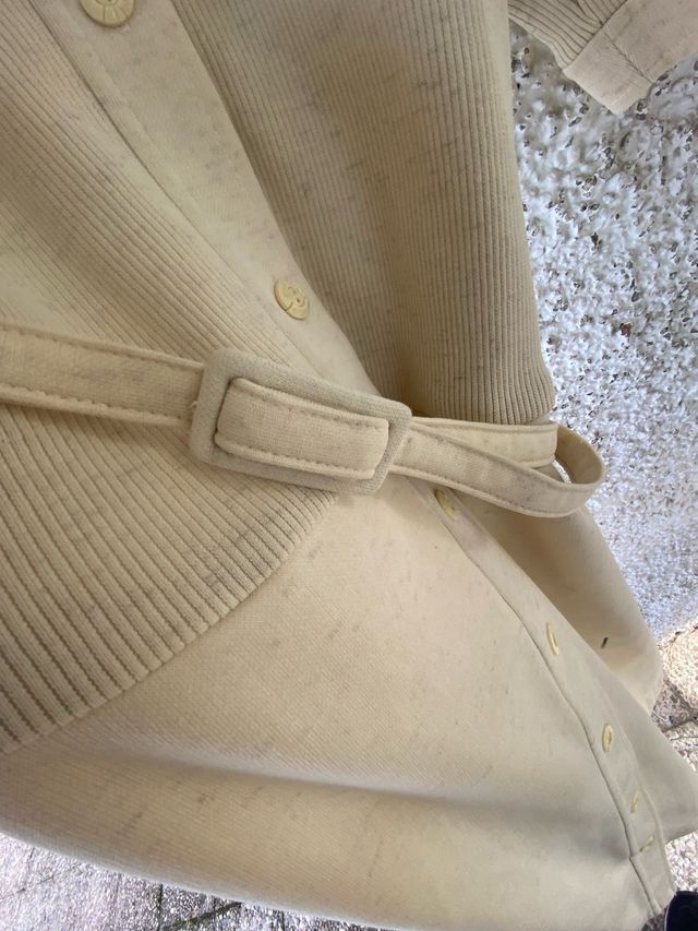 Vestido beige talla 42 manga corta