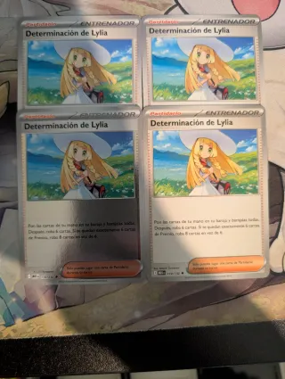 Set 4 Cartas Pokémon Determinación de Lylia