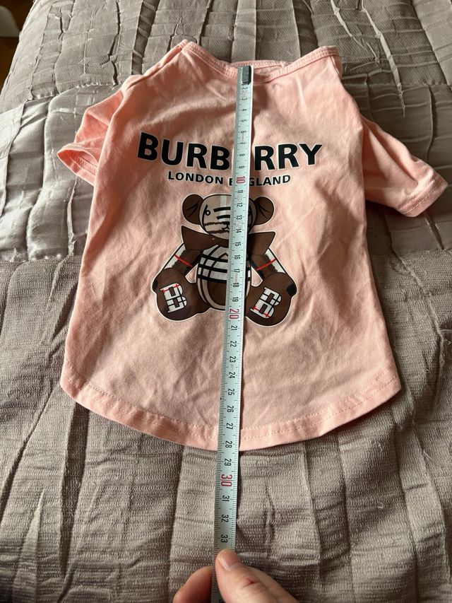Maglietta Burberry Cane Rosa per cani piccoli