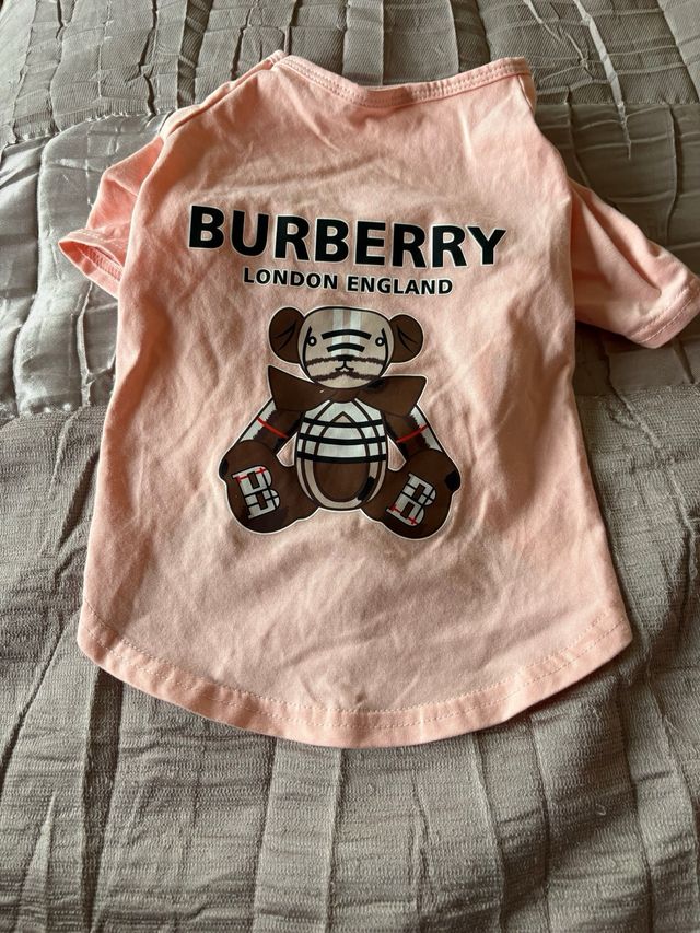 Maglietta Burberry Cane Rosa per cani piccoli