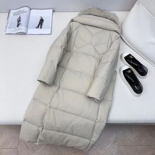 Max Mara Cappotto beige con collo grigio