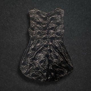 Vestito donna pizzo nero beige