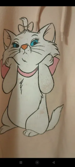 Sudadera Rosa Gato Disney Talla Única