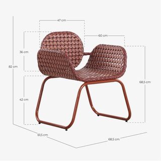 Conjunto de 2 Sillas Ratán y Aluminio y mesa