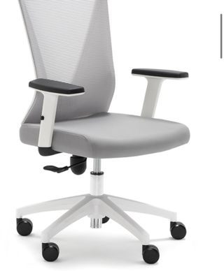 Silla de escritorio ergonómica blanca
