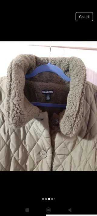 Giaccone trapuntato verde militare taglia XXL