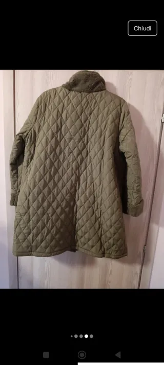Giaccone trapuntato verde militare taglia XXL