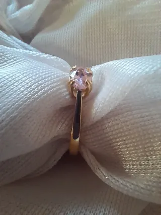 Anillo chapado oro 18k circonita.Tallas 16-19-21