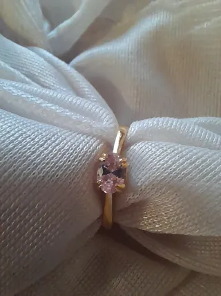 Anillo chapado oro 18k circonita.Tallas 16-19-21