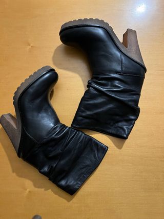 Botines negros piel mujer talla 38