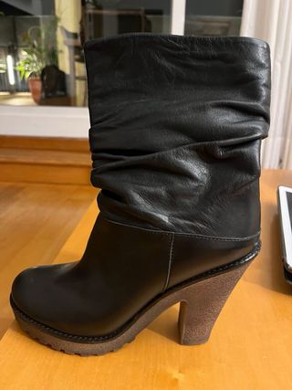 Botines negros piel mujer talla 38