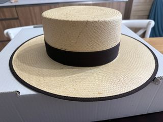 Sombrero Panamá Oliver Beige/Marrón Talla 56