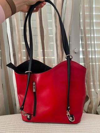 Bolso-mochilla Piel Genuina