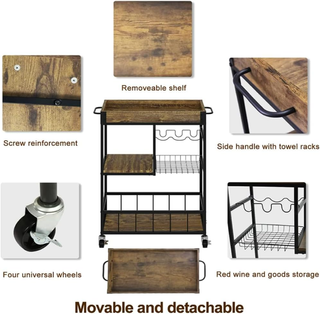 Carrello da Cucina Multiuso Portaoggetti Salvaspaz