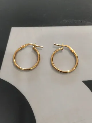 Pendientes Aro Oro Unisex Nuevos