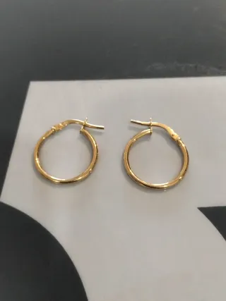 Pendientes Aro Oro Unisex Nuevos