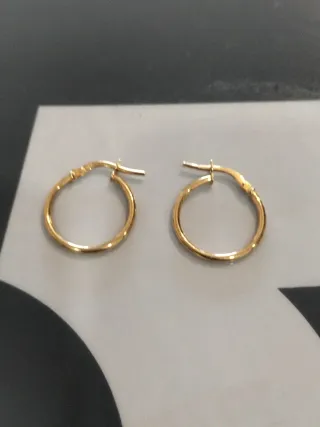 Pendientes Aro Oro Unisex Nuevos
