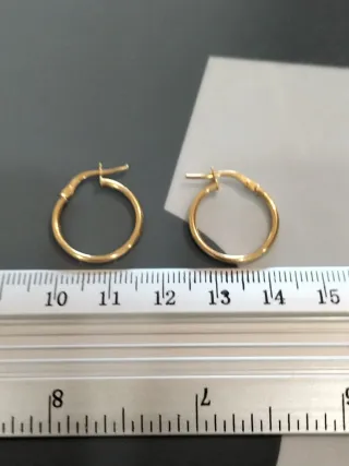 Pendientes Aro Oro Unisex Nuevos