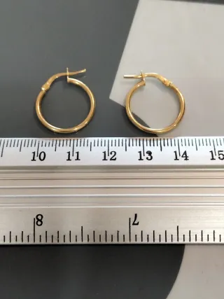 Pendientes Aro Oro Unisex Nuevos