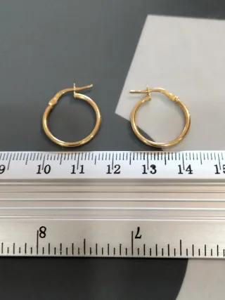 Pendientes Aro Oro Unisex Nuevos