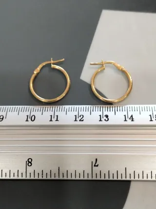 Pendientes Aro Oro Unisex Nuevos