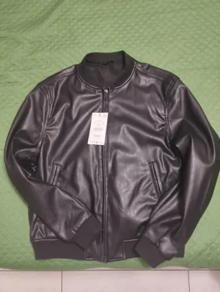 Giubbotto uomo pelle nero