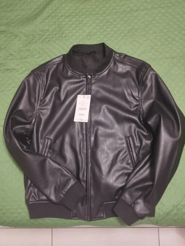 Giubbotto uomo pelle nero