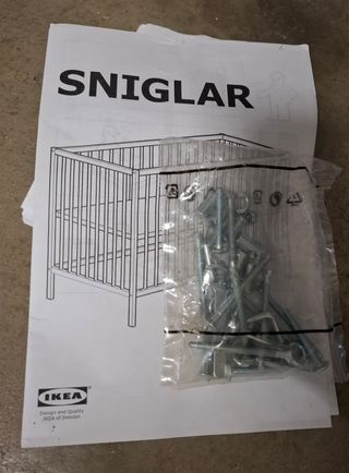 Cuna ikea de madera 120x60 sin usar