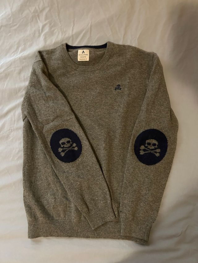 Jersey Scalpers Gris Talla 14 Calaveras