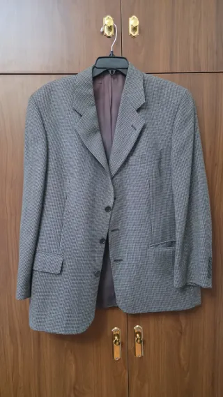 Americana vintage gris y marrón