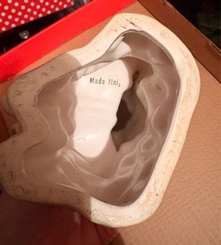 Statuetta bambina con oca vintage ceramica