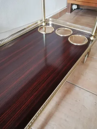 Carrito camarera vintage metal y madera