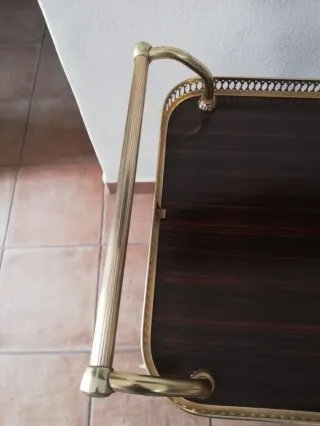 Carrito camarera vintage metal y madera