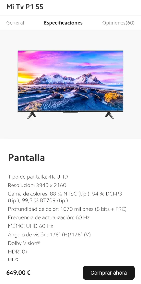 Televisore Xiaomi 55 pollici