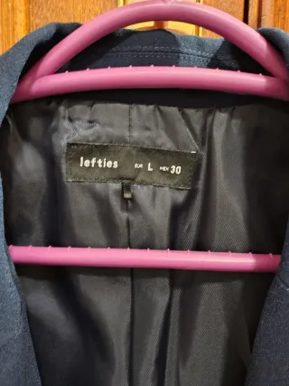 Americana azul marino Lefties botón dorado Talla L