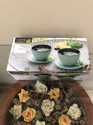 Set 2 Tazas Té con Platillos