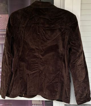 Conjunto Burberry Chaqueta y Falda Pana Marrón