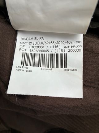 Conjunto Burberry Chaqueta y Falda Pana Marrón