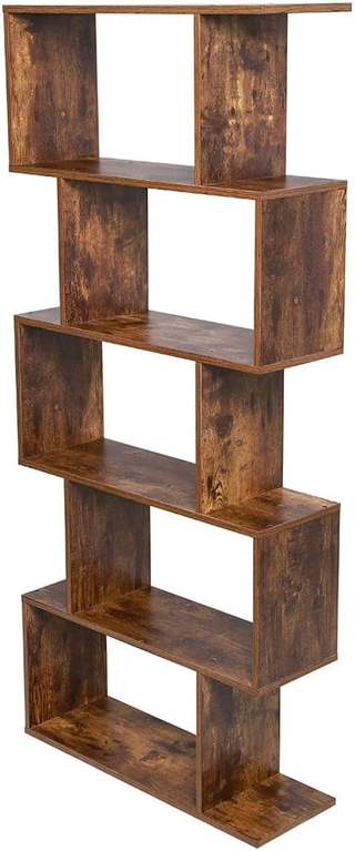 Libreria Scaffale 6 Ripiani in Legno MDF Design Zi