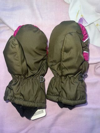 Manoplas Nieve Niñ@s Verde/Rosa