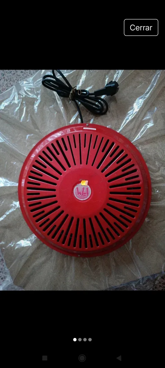 Brasero eléctrico rojo